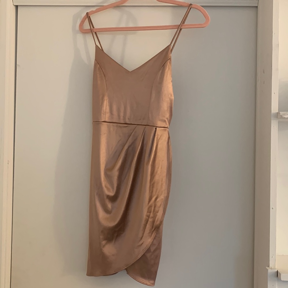Lulus rose gold mini dress